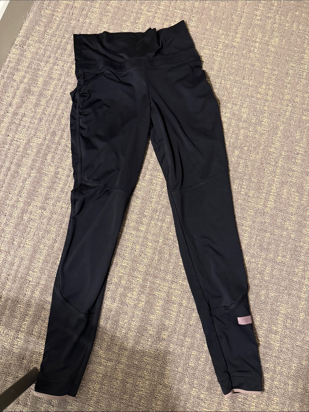 Stella McCartney Adidas spandex leggings - ruching, banded hem M